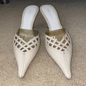 Cream Nine West Heels